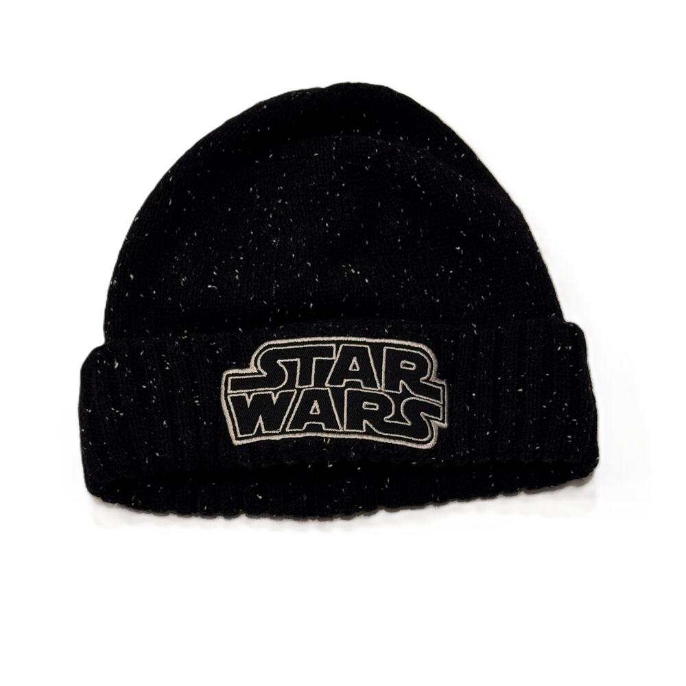 GAP KIDS x STAR WARS Black Cuffed Stormtrooper Beanie L‑XL - Embroidered Logo